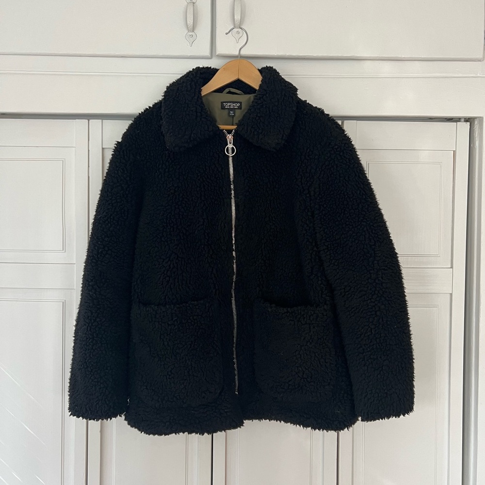 Topshop Black Coat size 10